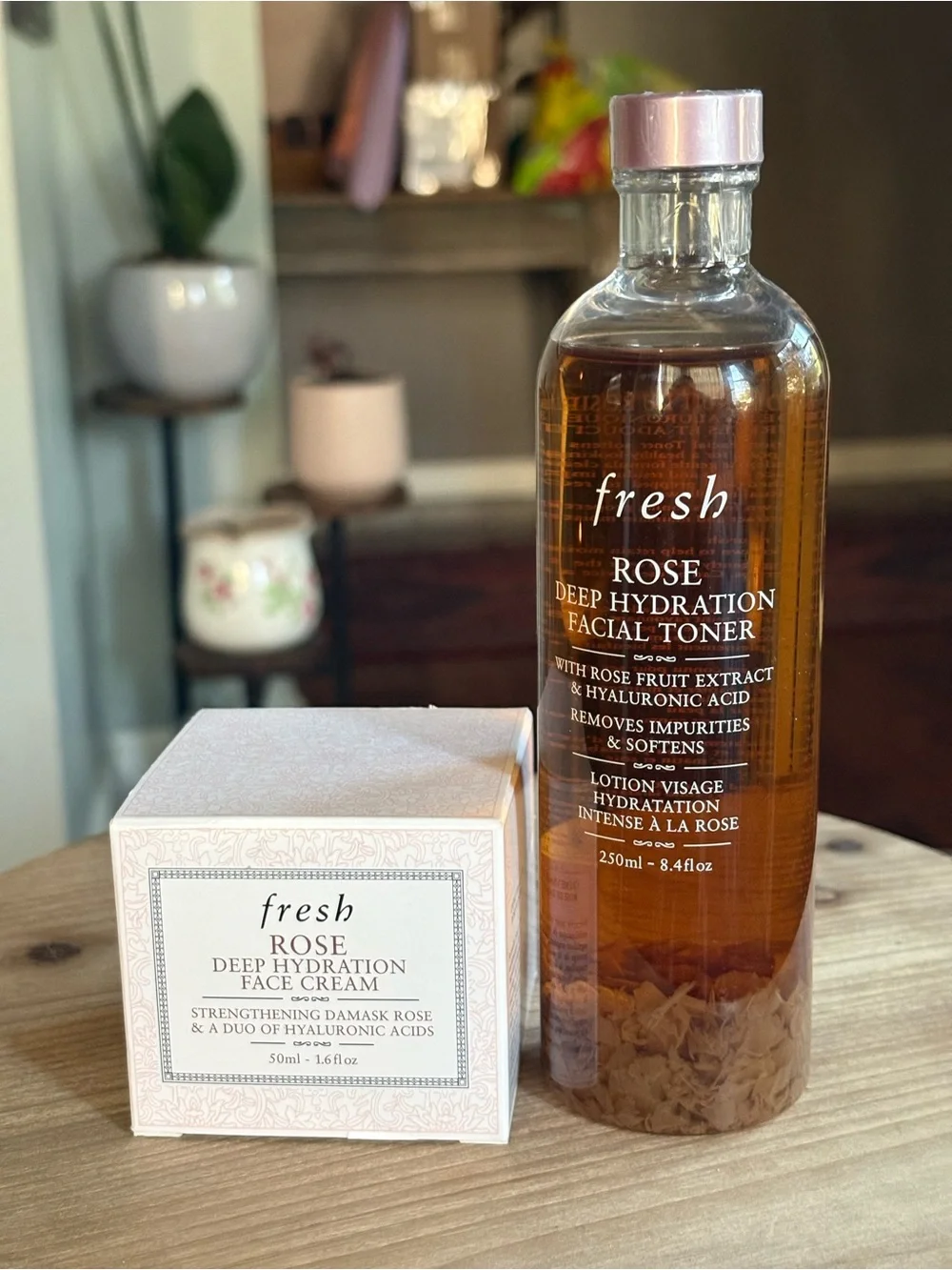Fresh Rose Bundle | NEW Sealed Rose Toner 250ml + NEW Face Cream 50ml in Box